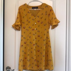 Yellow Polka Dot and Yellow Floral Dress
